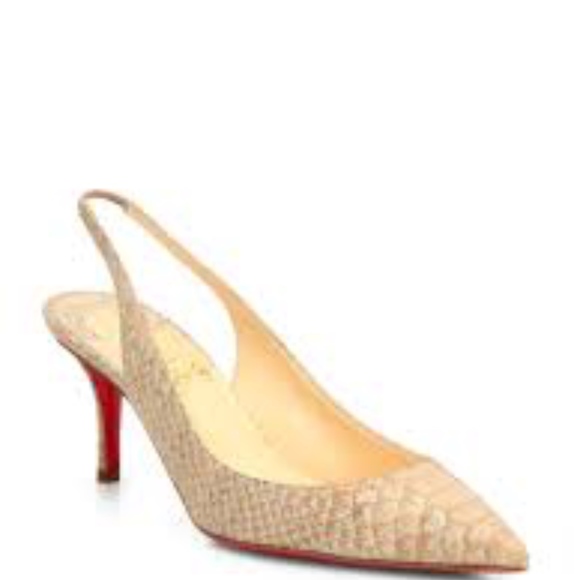 Christian Louboutin Shoes - Christian Louboutin Women's Natural Slingback